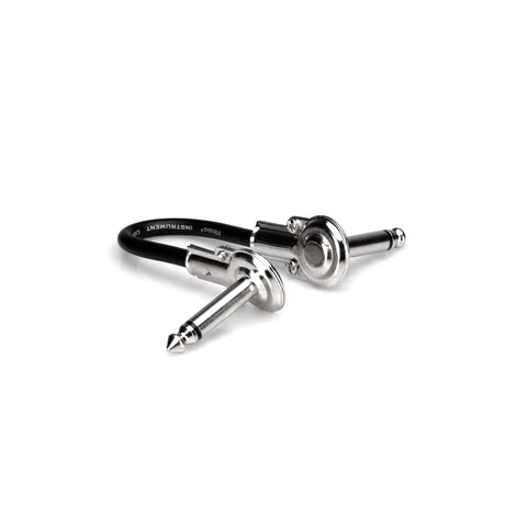 Hosa - Guitar Patch Cable, Low-profile Right-angle to Same, 6 in