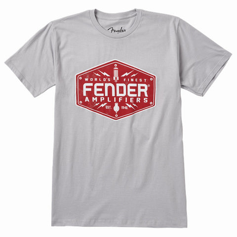 Fender Shirt - Bolt Down Amp - Silver