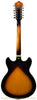Ibanez AS7312 12-string Sunburst Electric Guitar - back