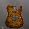 Tom Anderson Guitars - Cobra T - Light Tiger Eye Burst with Binding - Front Close