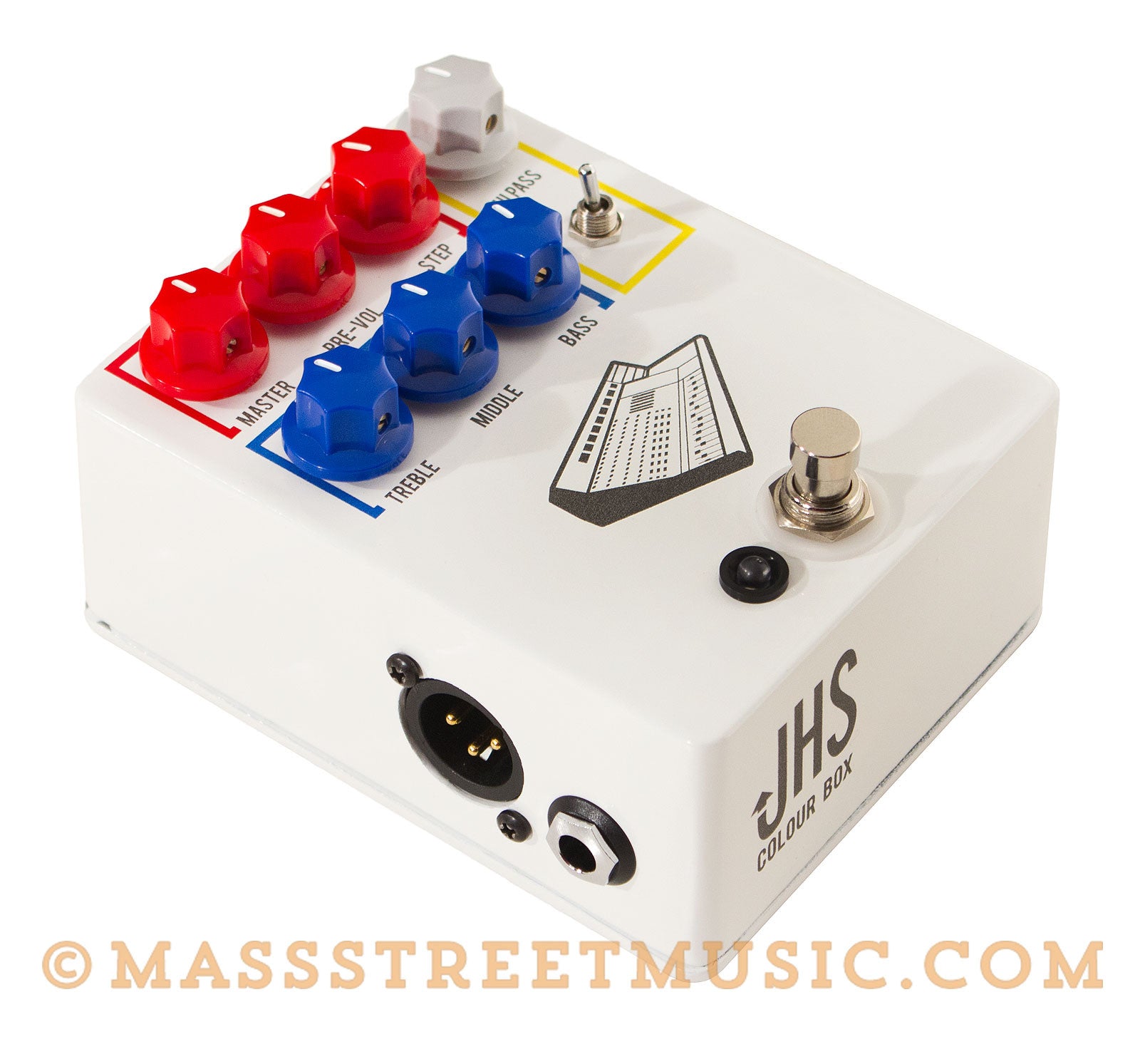 guitar pedal test box JHS - Colour Box Pedal available at Mass Street Music