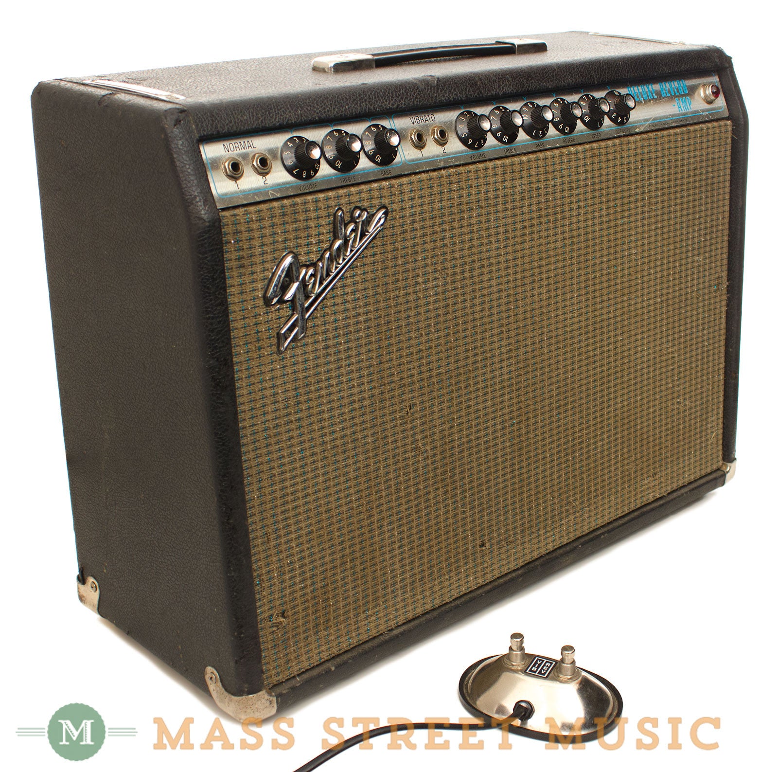 本店は fender Deluxe Reverb 銀パネ117v仕様 1970年代 アンプ