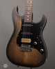 Tom Anderson Guitars - Drop Top Classic - Satin Black Shaded Edge with Binding - Angle