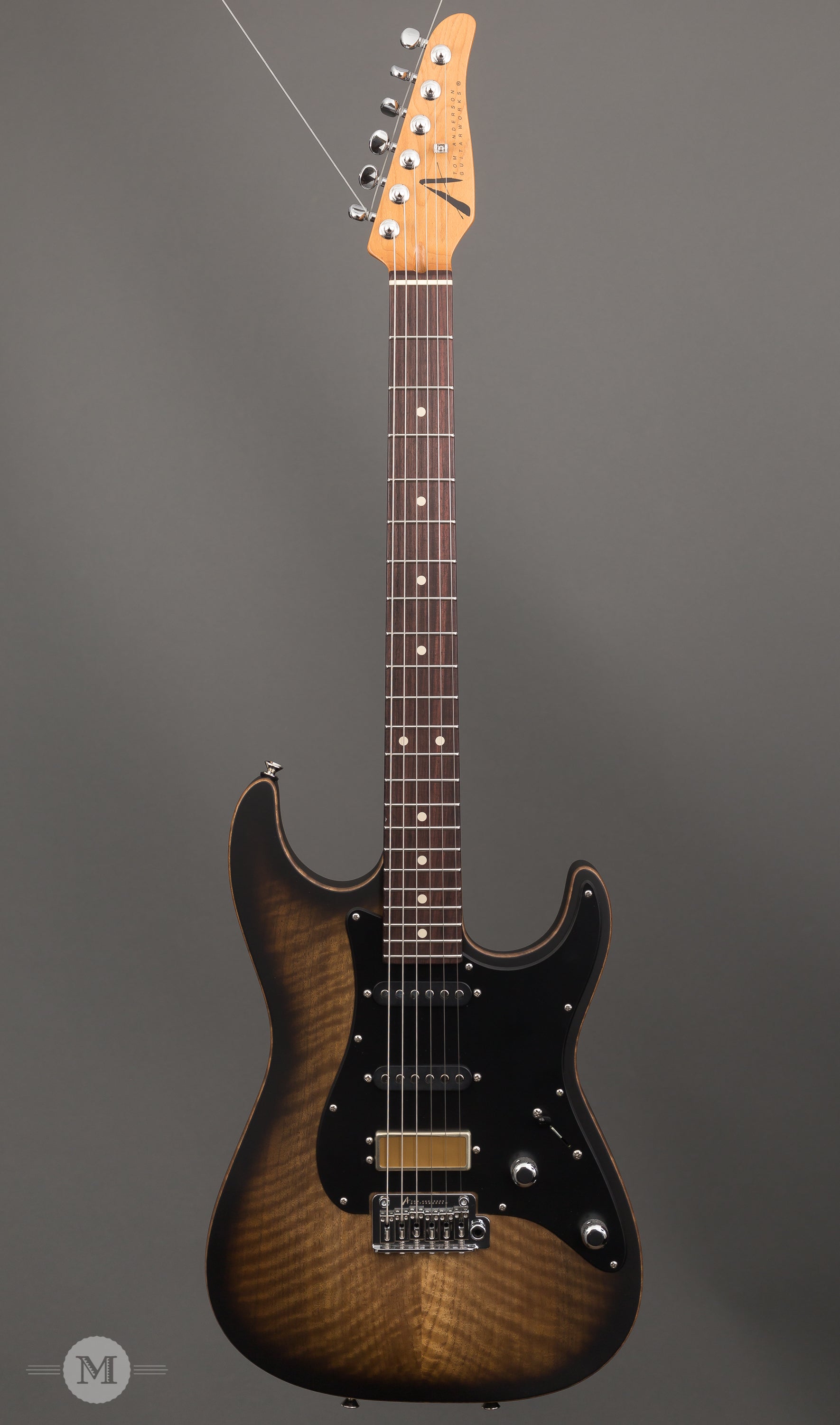 Tom Anderson Guitars - Drop Top Classic - Satin Black Shaded Edge with  Binding