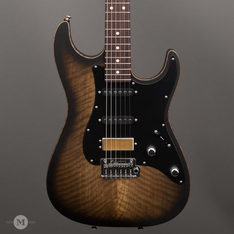 Tom Anderson Guitars - Drop Top Classic - Satin Black Shaded Edge with Binding