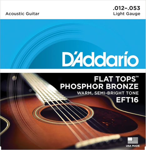 D'Addario EFT16 Flat Top Phosphor Bronze Light Acoustic Strings
