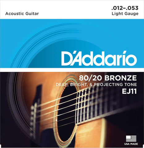 D'Addario EJ11 80/20 Light Acoustic Strings