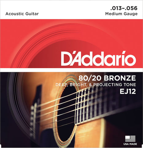 D'Addario EJ12 80/20 Medium Acoustic Strings