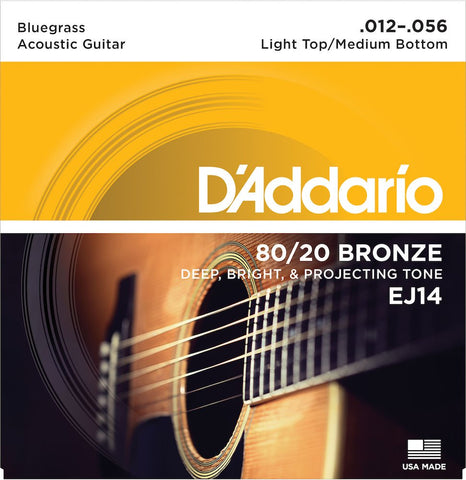 D'Addario EJ14 80/20 Bluegrass Acoustic Strings