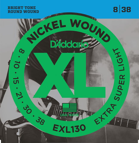 D'Addario EXL130 Nickel Wound Extra Super Light Electric Strings