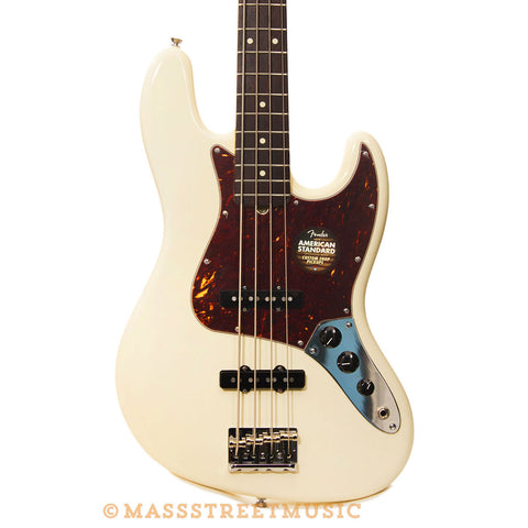 Fender American Standard Jazz Bass Olympic White - front close