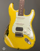Tom Anderson Electric Guitars - Icon Classic HSS - Corvette Yellow Over Black - Distress Lvl 3 - Angle