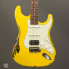 Tom Anderson Electric Guitars - Icon Classic HSS - Corvette Yellow Over Black - Distress Lvl 3 - Front Close