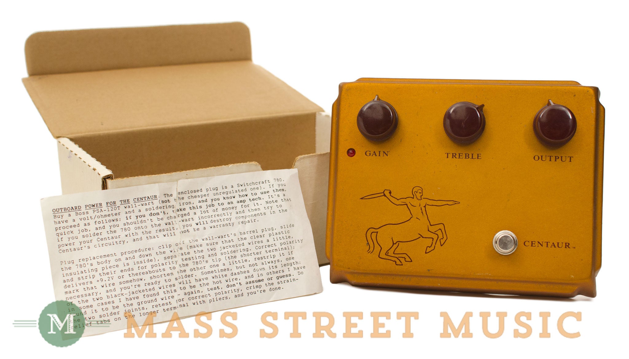 Klon - Centaur Gold Overdrive Pedal with box | Mass Street Music