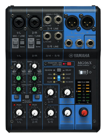 Yamaha MG06X Mixer with FX - front stock