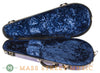 Calton A/F Mandolin Case with Silver Sparkle and Blue Interior - open