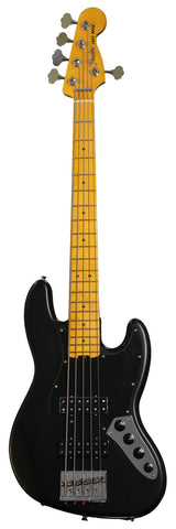 Fender Modern Player Jazz Bass Satin Black Bass Guitar - front