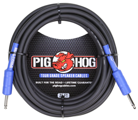 Pig Hog Cables - 14 Gauge Speaker Cable - 1/4" ends - 25 ft