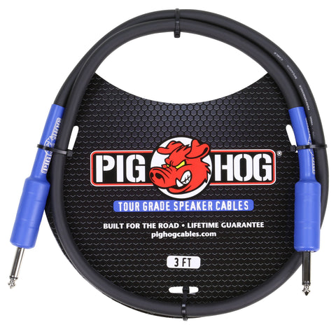 Pig Hog Cables - 3' Speaker Cable - 1/4" to 1/4"