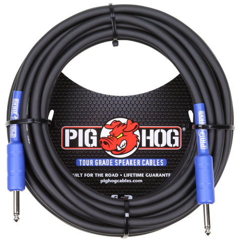 Pig Hog Cables - 14 Gauge Speaker Cable - 1/4" ends - 50ft