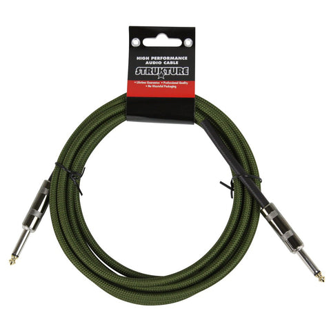 Strukture Cables - 10' Instrument Cable - Woven Green