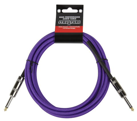 Strukture Cables - 10' Instrument Cable - Woven Purple