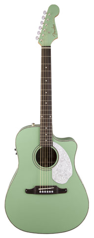 Fender Sonoran SCE Surf Green Acoustic Guitar - front