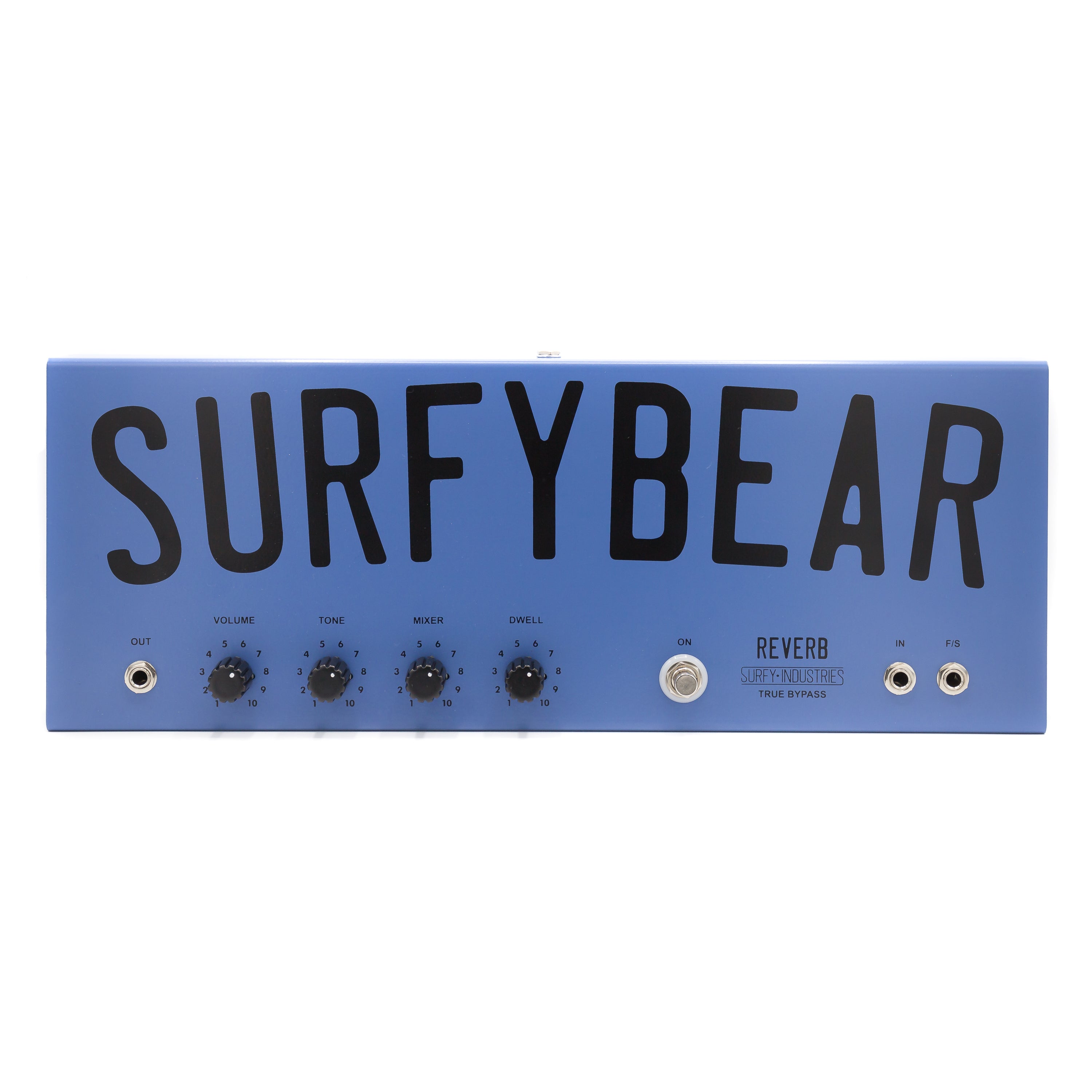 blue reverb pedal Surfy Industries - SurfyBear Reverb - Pedal Metal Dark Blue V1.2 w/ Su