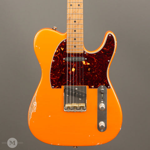 Tom Anderson Electric Guitars - T Icon - Distress Level 3 Tangerine Pearl - Front Close