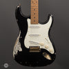 Tom Anderson Guitars - Icon Classic -  Black over Olympic White - In-Distress Lv3 - Front Close