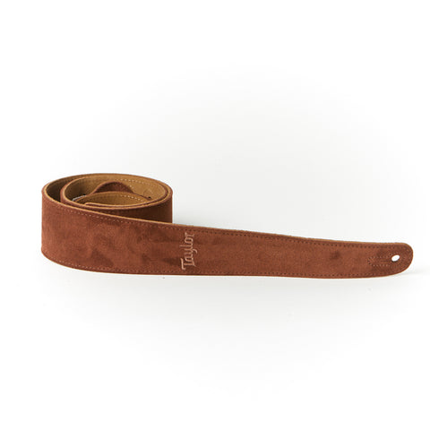 Taylor Strap - Embroidered Suede - 2.5" - Chocolate Brown