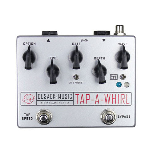 tremolo pedal with tap tempo Cusack Effects - Tap-A-Whirl Tremolo V3 Silver