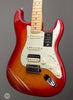 Fender Guitars - American Ultra HSS Stratocaster - Plasma Red Burst - Angle