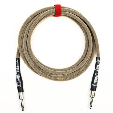Rattlesnake Cable Company - 10' Standard in Dirty Tweed with Straight Plugs