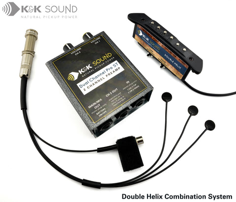K&K Acoustic Pickups - Double Helix/Pure Mini Combination System