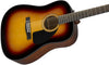 Fender Acoustic Guitars - CD-60 w/ Case - Burst - Angle 2