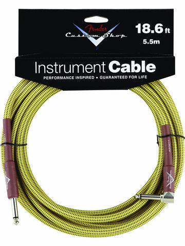 Fender 18.6' Right Angle Tweed Instrument Cable