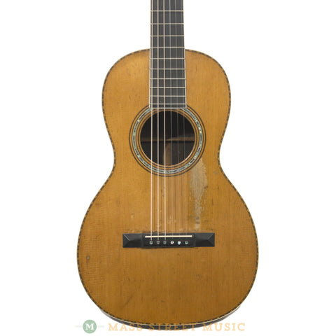 vintage 1850s Martin 2-27 acoustic guitar - front close up